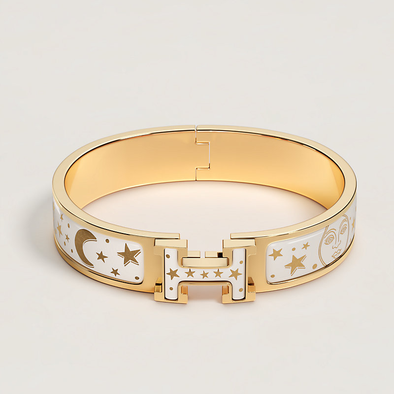 Clic H Gloria Soli bracelet - White | Hermès Mainland China